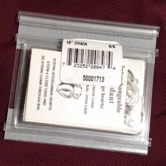 Sterling Silver 18" necklace with interchangeable genuine stone / cat's eye - Picture 3 of 6